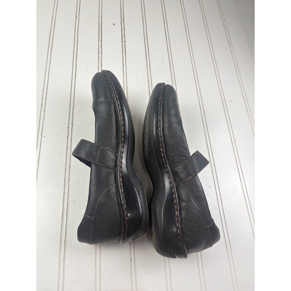 Born Vintage Y2K Black Leather Mary Jane Office Flats Women's Size 8 - Picture 9 of 10